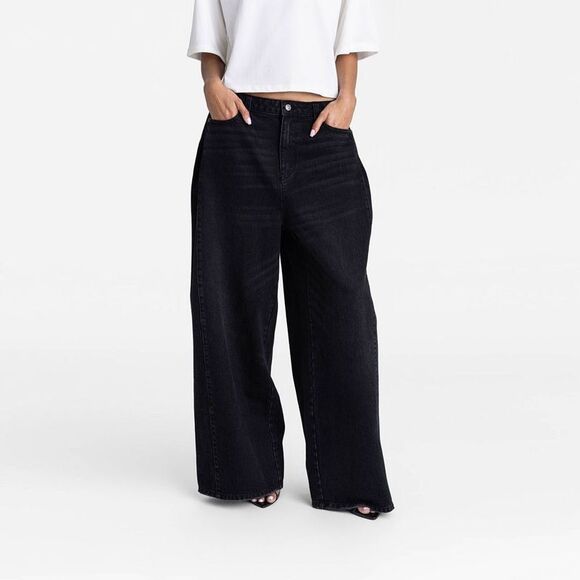 KBB by Kahlana Pants - KBB by Kahlana -  Women's Low-Rise Wide Leg 'The Rach Black